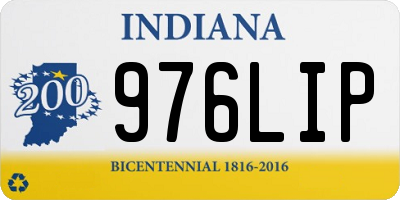 IN license plate 976LIP