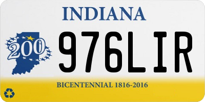 IN license plate 976LIR