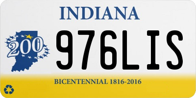 IN license plate 976LIS