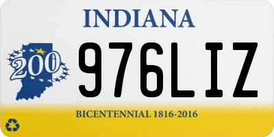 IN license plate 976LIZ