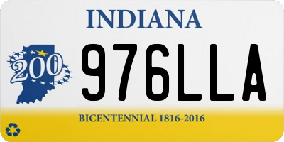 IN license plate 976LLA