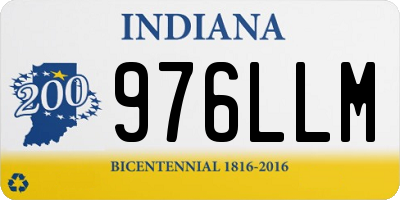 IN license plate 976LLM