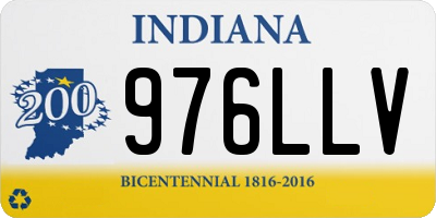 IN license plate 976LLV