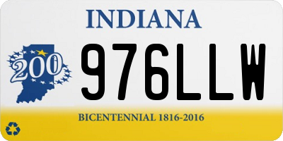 IN license plate 976LLW