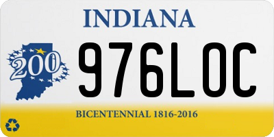 IN license plate 976LOC