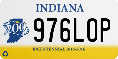 IN license plate 976LOP