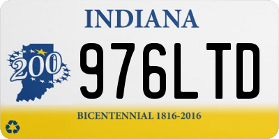 IN license plate 976LTD