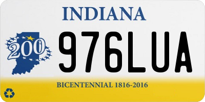 IN license plate 976LUA