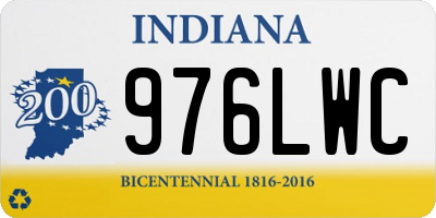 IN license plate 976LWC