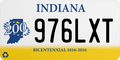 IN license plate 976LXT