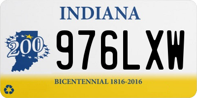 IN license plate 976LXW