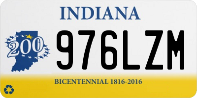 IN license plate 976LZM