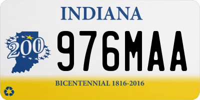 IN license plate 976MAA