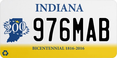 IN license plate 976MAB