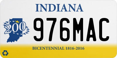 IN license plate 976MAC