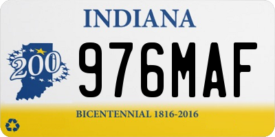 IN license plate 976MAF