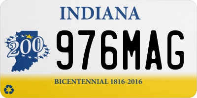 IN license plate 976MAG