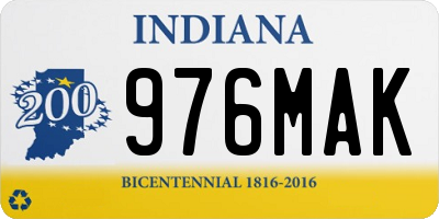 IN license plate 976MAK