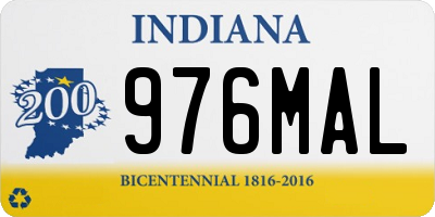 IN license plate 976MAL