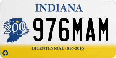 IN license plate 976MAM