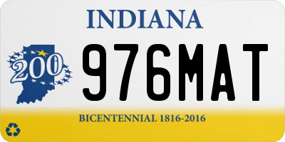 IN license plate 976MAT