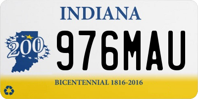 IN license plate 976MAU
