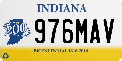 IN license plate 976MAV