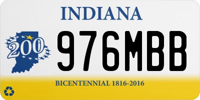 IN license plate 976MBB