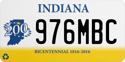 IN license plate 976MBC