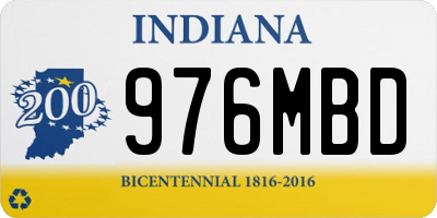 IN license plate 976MBD