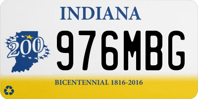 IN license plate 976MBG