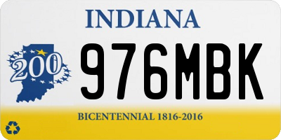 IN license plate 976MBK