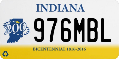 IN license plate 976MBL