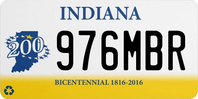 IN license plate 976MBR