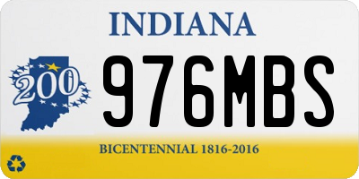 IN license plate 976MBS