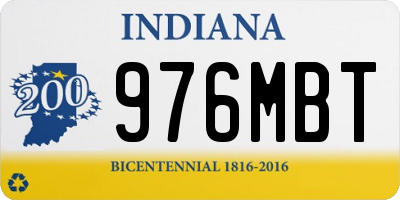 IN license plate 976MBT