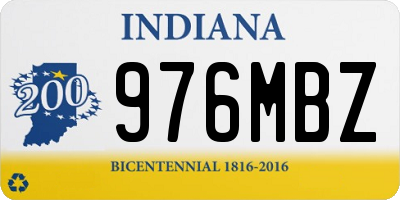 IN license plate 976MBZ