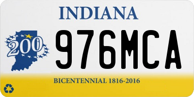 IN license plate 976MCA