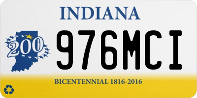 IN license plate 976MCI