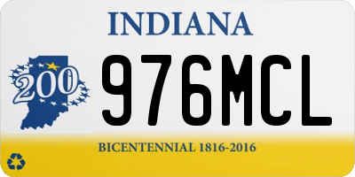 IN license plate 976MCL
