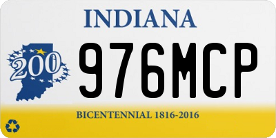 IN license plate 976MCP
