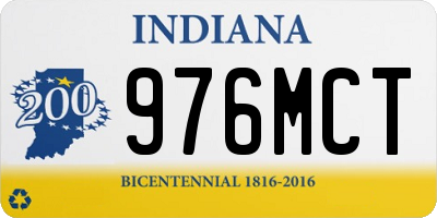 IN license plate 976MCT