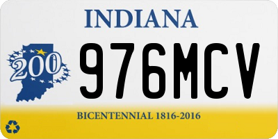 IN license plate 976MCV