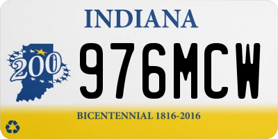 IN license plate 976MCW
