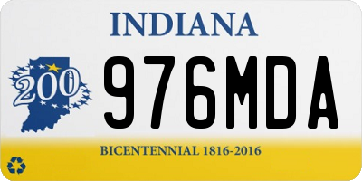 IN license plate 976MDA