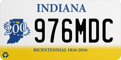 IN license plate 976MDC
