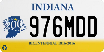 IN license plate 976MDD