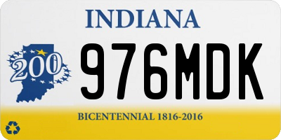 IN license plate 976MDK