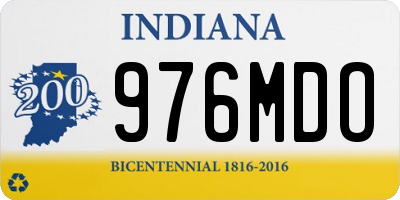 IN license plate 976MDO