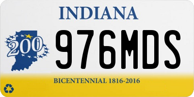 IN license plate 976MDS